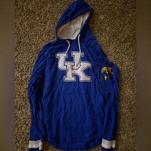 Mitchell & Ness Royal Blue and White Pullover Hoodie